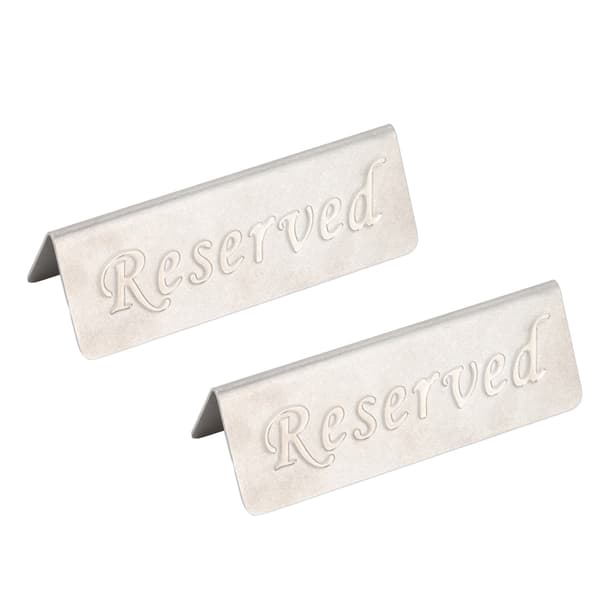 2 st metall rostfritt stål reserverad skylt dubbelsidig reserverad bordsskylt för restauranger bar café te rum hotell