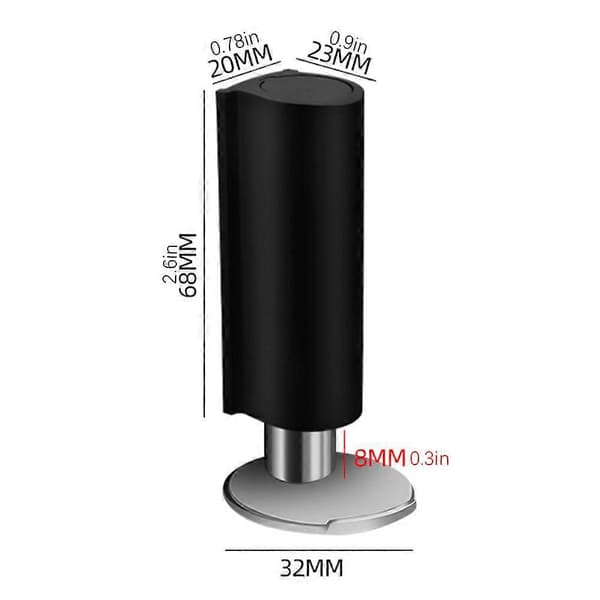 Magnetiske dørstoppere Sort rustfrit stål Ingen borekile stopper Kraftig fangstholder til at holde døre åbne gray