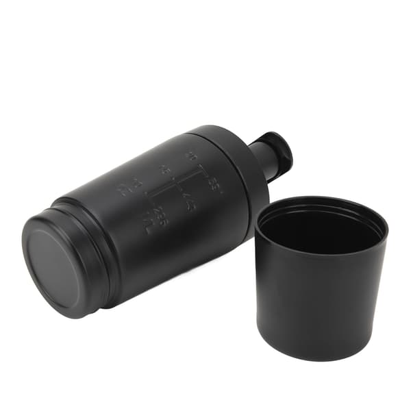 Protein Shaker Flaske i Rustfrit Stål 600ml Bærbar Blender til Pre Workout Sort