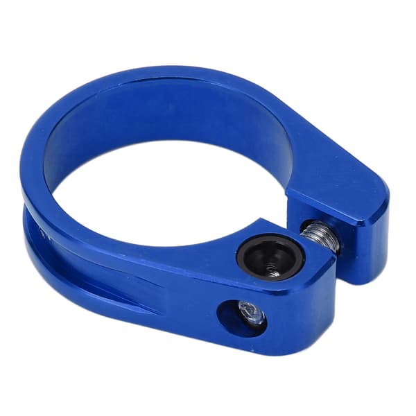 CNC Ergonomisk ihålig cykelsadelstolpsklämma i aluminiumlegering 31,8 mm Blå