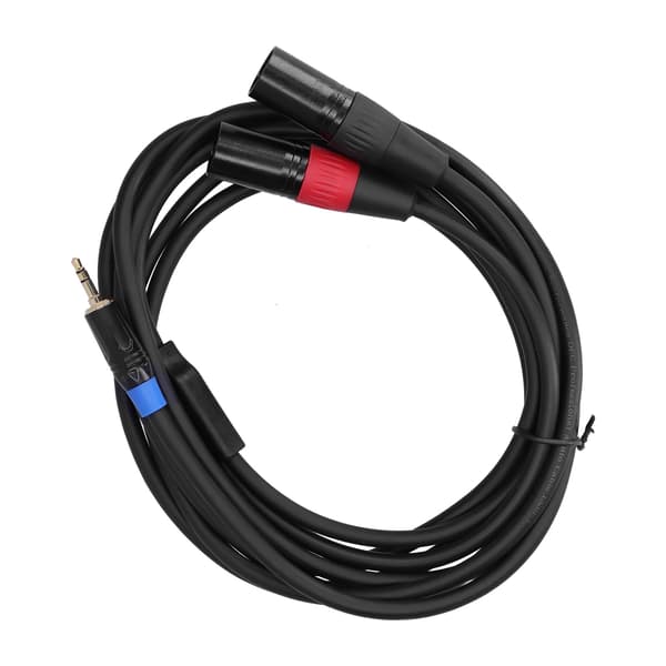 3,5 mm Stereo Han til Dobbelt 2 XLR Han Audio Converter Adapter Kabel 3M