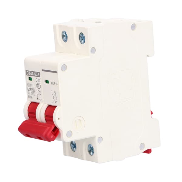 DC Miniature Afbryder 2P Solar PV System Isolator DIN-skinne Montering 1000V 40A DZ47‑63Z C40