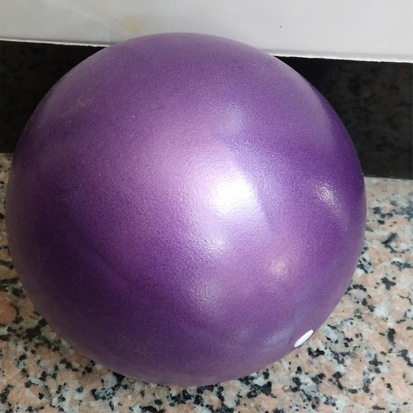 Liten boll för pilates, stabilitet boll mini yoga boll för kvinnor träning fitness fysioterapi Purple