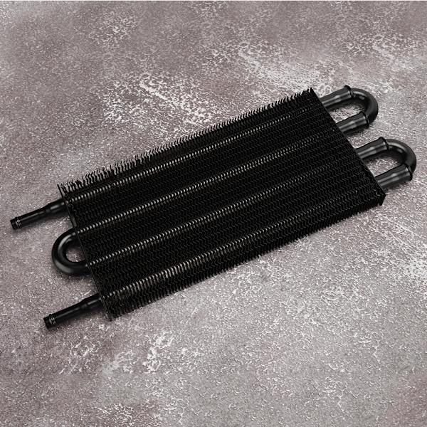 Universal transmissionsoliekøler radiator auto bil modificerede dele 4 rækker sort