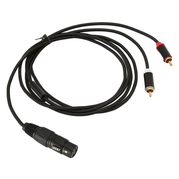 XLR til Dobbelt RCA Kabel Hun til Han Lavt Tab Støjfri Y Splitter Stereo Lyd Interconnect Ledning 2m 6.6ft