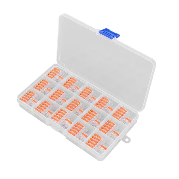 15PCS trådledaranslutning snabb skarvning kompakta splitterterminaler DF-15 transparent