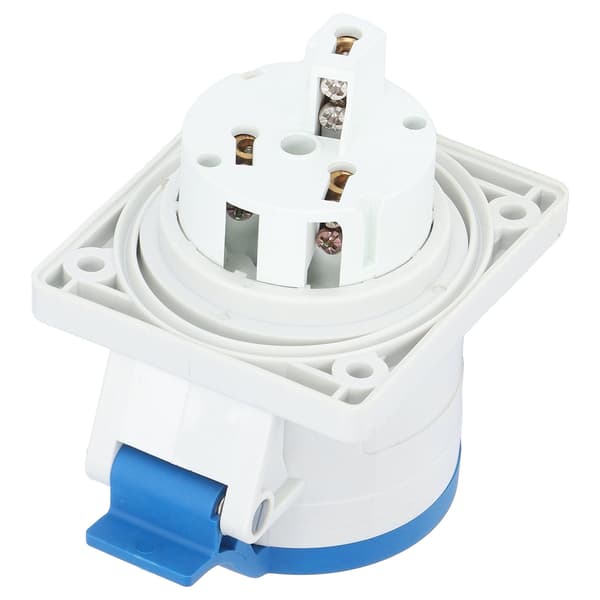 3-polig 2P+E Industrikontakt IP44 Vattentät Infälld Montering Aviation Socket AC 220-240V 32A