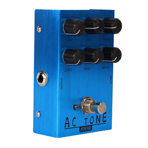 Elektrisk guitar effekt drive pedal effektor, der simulerer guitarforvrængning og overdrive-effekter AN 33 Blå