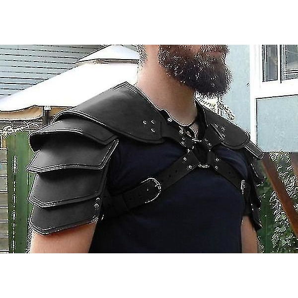 Keskiaikainen kaksoisolkapanssari Punk Vinta -valjaat Retro Sacus Gladiator Armor Fash L