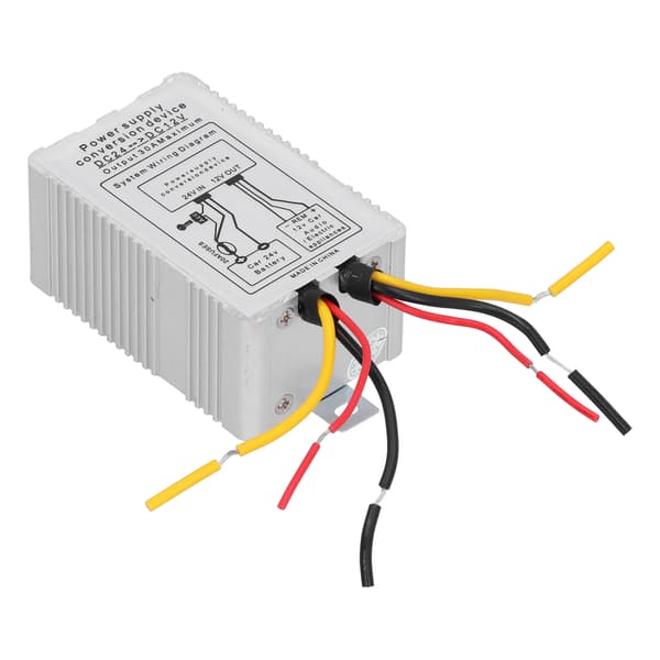 DC24V til 12V 5A 60W Strømomformer Sølv Bil Marine Solenergi Vindenergi