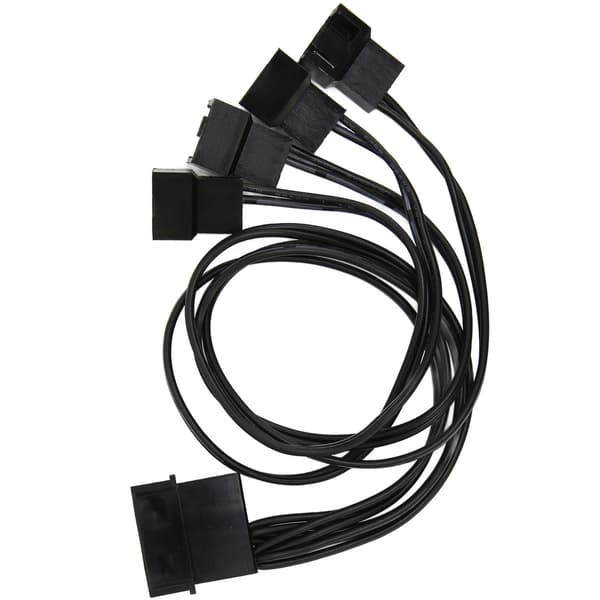 PWM Viftesplitter 4 Pin til 3 Pin Adapter Skjøteledning for Stasjonær Datamaskin