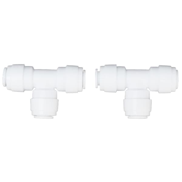 2 STK T-stykke lynkobling vandrørsfitting 100PSI Push-in fitting Push-in samling til have