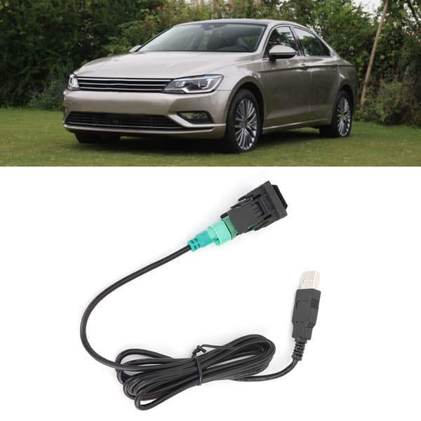 Bilradio USB-knapp Bryter Konverter Kabel Adapter Lyd Deler