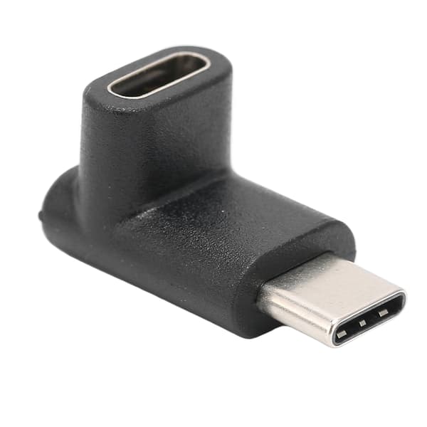 90 Grader Op Ned USB C Han til Hun Adapter Opladning Data Video Overførsel Bærbar Stabil Sort