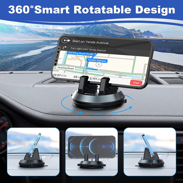 Dashboard phone holder, car phone holder, detachable car phone holder, rotating car desk phone holder, suitable for cars