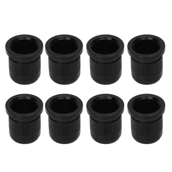 8PCS Gitarrsträngshylsa Legering Kompakt Bas Genom Kroppsspänne för Ersättning Svart