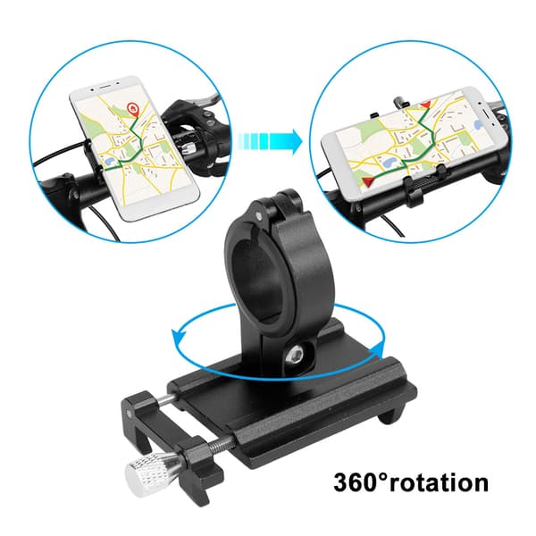 GUB Universal Mini Telefonholder Sort Aluminium Legering Cykelstyrholder
