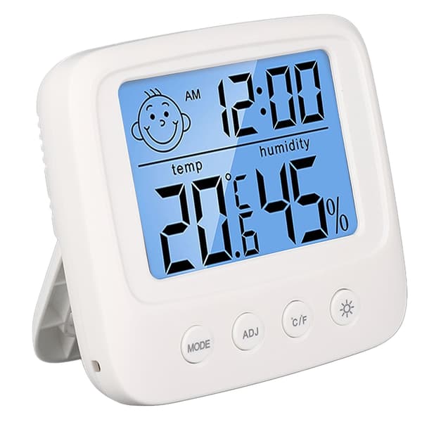 Digital Vekkerklokke med Temperatur Fuktighet Multifunksjon Termometer Hygrometer Bakgrunnsbelysning