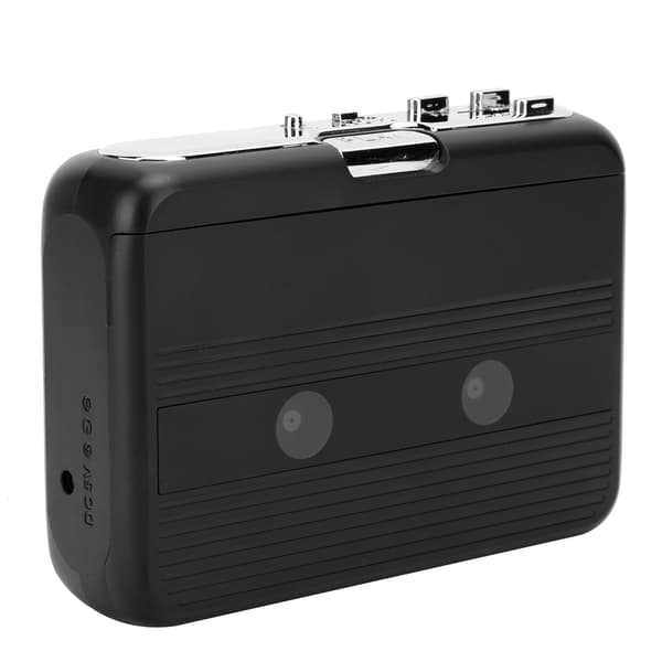 Bærbar Bluetooth Kassettspiller FM Radio Auto Reverse Funksjon Noir