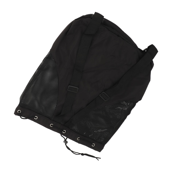 Outdoor Swim Bag Justerbare stropper Letvægts åndbar og PVC Swim Mesh Strandrygsæk til Gym Sort Black