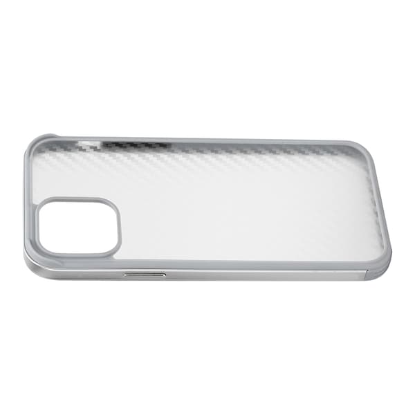SULADA Fiber Texture Metal Ramme Fuld Krops Cover til iPhone 12 Pro Elegant Sølv