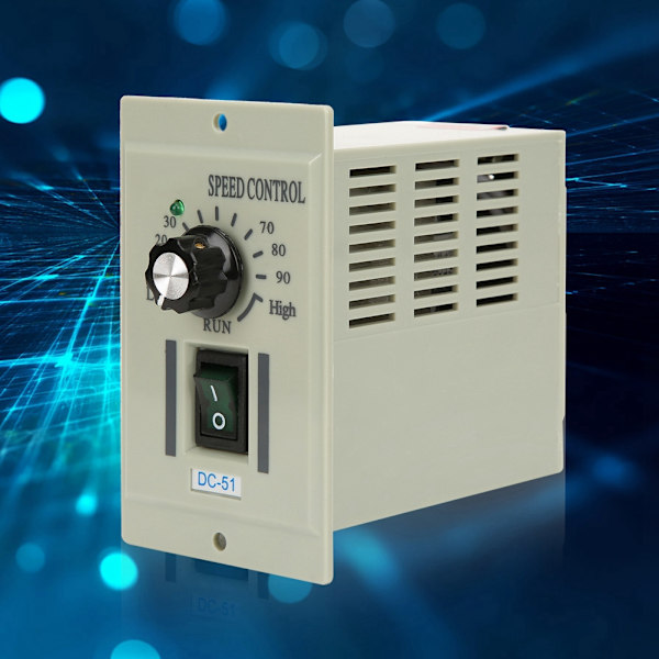 Mini Permanent Magnetisk DC Motor Hastighedsregulator DC-51 110V Input 0-90V DC Output