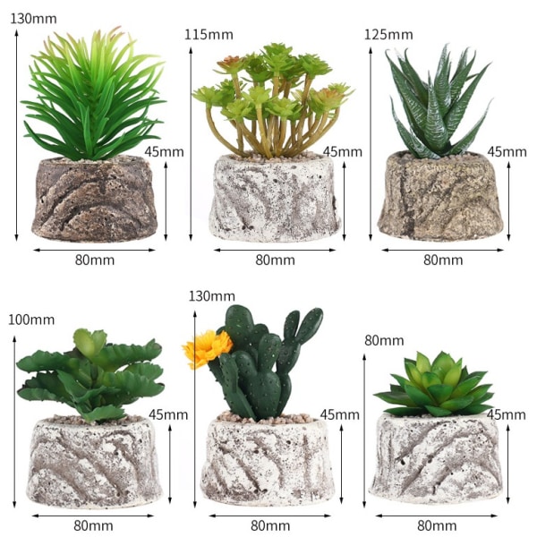 Havesmykker simulering af saftige potteplanter (fyrnåle),