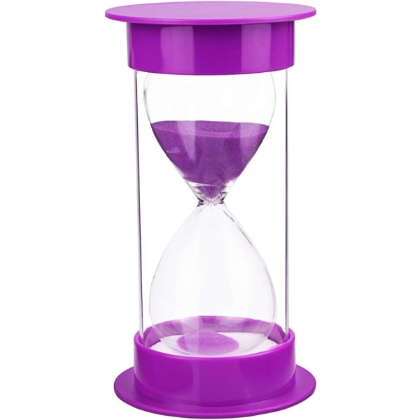 Timeglas med beskyttelse til køkkentimer og tid på 5 minutter 10 min 30 min (5 minutter lilla)