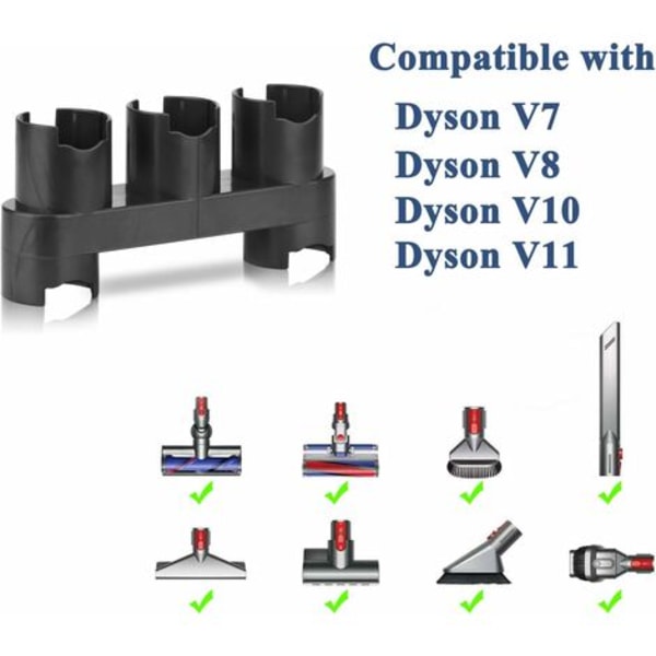 2kpl seinäkiinnitysteline Dyson V11 V10 V8 V7 pölynimurille, seinäkiinnitystelakka-aseman tarvikkeiden säilytyspidike Dysille