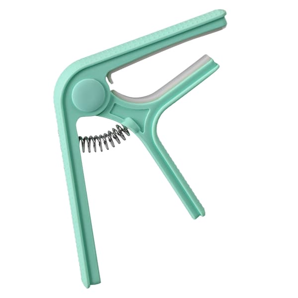 Gitarr Capo Clip Clamp med halkfri punkt Universal Bra skydd Ukulele Elgitarr Capo Cyan