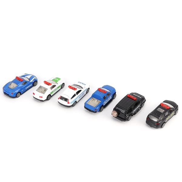 6st 1/60 Legering Bil Leksak Simuleringsfordon Modell Barn Kid PullBack Fordonsleksak (Stil G)