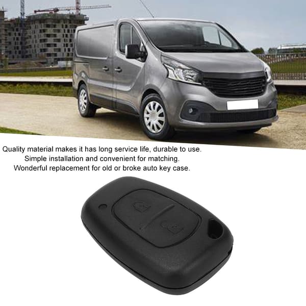Renault Trafic 2-knapps fjernkontroll nøkkelhus deksel erstatning