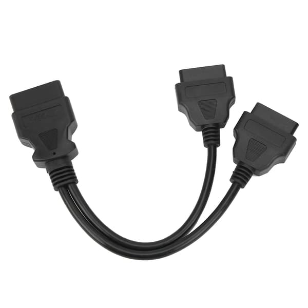 16 Pin OBD2 Kabel 1 til 2 Forlænger Splitter Bil Diagnostisk Stik Adapter 11.8in Længde