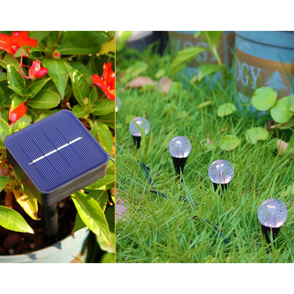 Trädgårdsdekoration bubbelboll ljusslinga, plug-in typ (20 lampor, färg ljus),