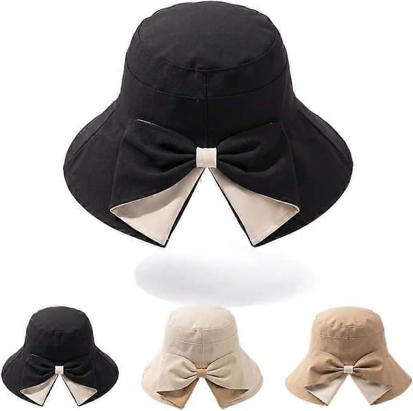 Solhat, Damroset Spandhat, UPF 50+ Bredskygget Sammenfoldelig Solhat til Strandrejser, Let Justerbar Sommerkasket Black