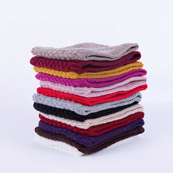 Ring Halskrave Børne Tørklæde | Vinterhalstørklæde børn - Unisex tørklæde strikket Dark purple 2-4 Years