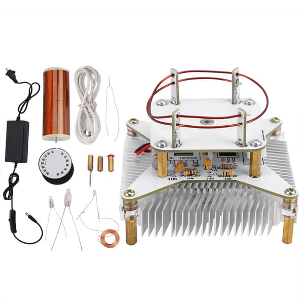 Musikk Tesla Coil Plasma Høyttaler Trådløs Lydoverføring Solid Strømforsyning DIY Kit US Plug AC110-240V