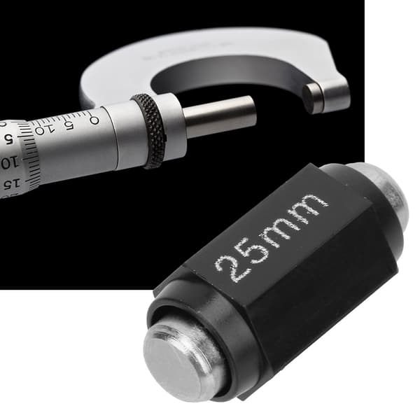 Rustfrit stål udvendig mikrometer standard kalibreringsblok stang (25 mm)