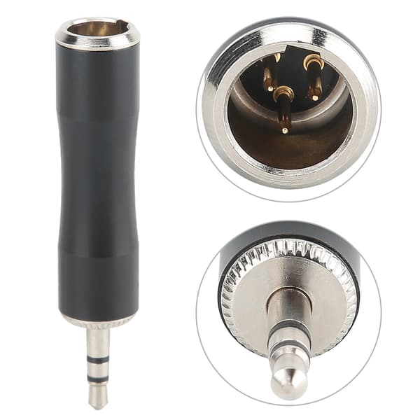 2 stk. 3,5 mm han til forgyldt mini XLR 3-benet hanbalanceret lydadapterstik