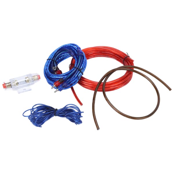 Förstärkare Strömkabel Kit Set Installation Kablage Jordledning för Bilhorn Subwoofer