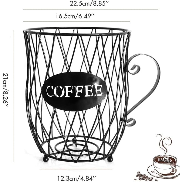 Kaffepude, Opbevaring Til K-kopper, Opbevaring og Organisering af Kaffepuder med stor kapacitet K Kultiveringsvogn til køkkenbord, kaffe, bar, kaffebarindretning