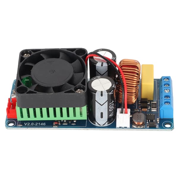 IRS2092S 500W Mono Hifi Effektforsterkerkort med Kjølevifte for DIY Lydsystem