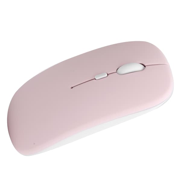 Pink Trådløs Bluetooth 5.0 Lydløs Mus 2.4GHz 2-tilstands Laptop Computertilbehør