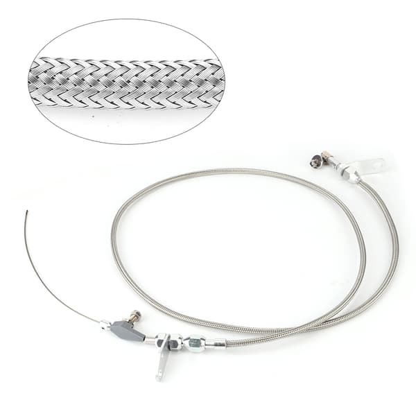 Transmission Kickdown Kabel Kit Rustfrit Stål Flettet Kick Down Detent Passer til Chrysler 904