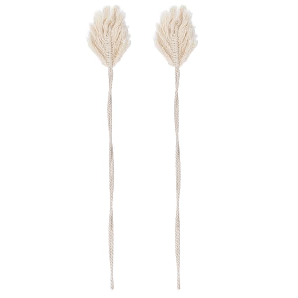 2 stk. Bomuldsreb Gardin Tiebacks Bladformede Kvaster Clips Stropper