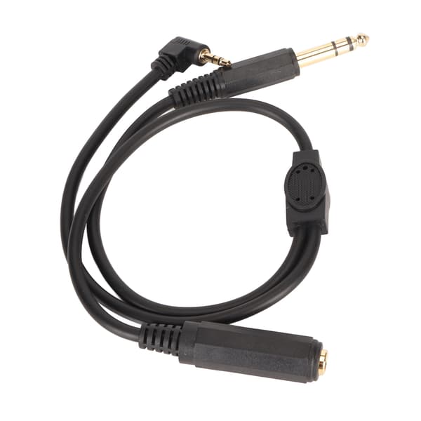 6,35 mm Stereo Y Splitter Kabel Hun Jack til Dobbelt Kanal Han og 3,5 mm Han Vinkelstik