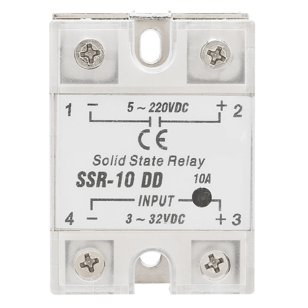 SSR 10A 5-220VDC Solid State Relä Industriell Automationsprocess