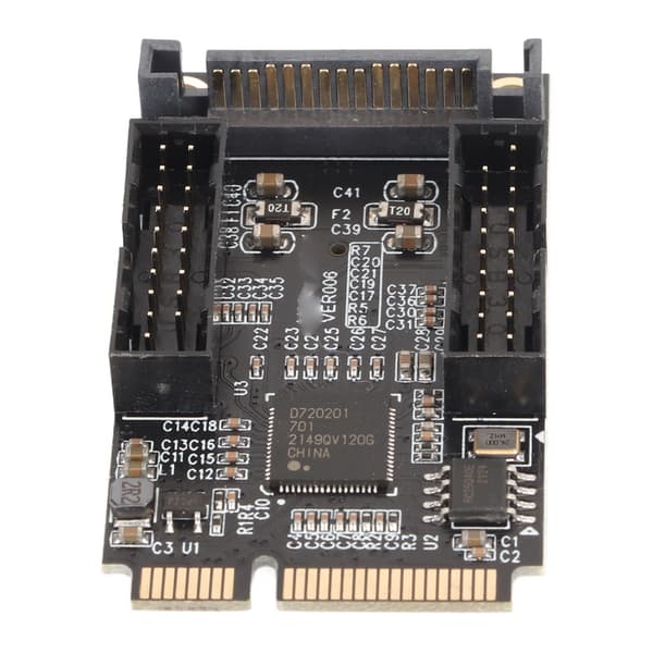 Mini PCIE til USB 3.0 Adapter 4 Port 19Pin Udvidelseskort med SATA Opladningsinterface til Windows og OS X