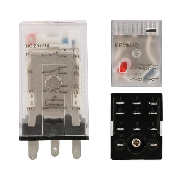 11-benet mini-effektmellemrelæ elektromagnetisk relæ 5A AC220V