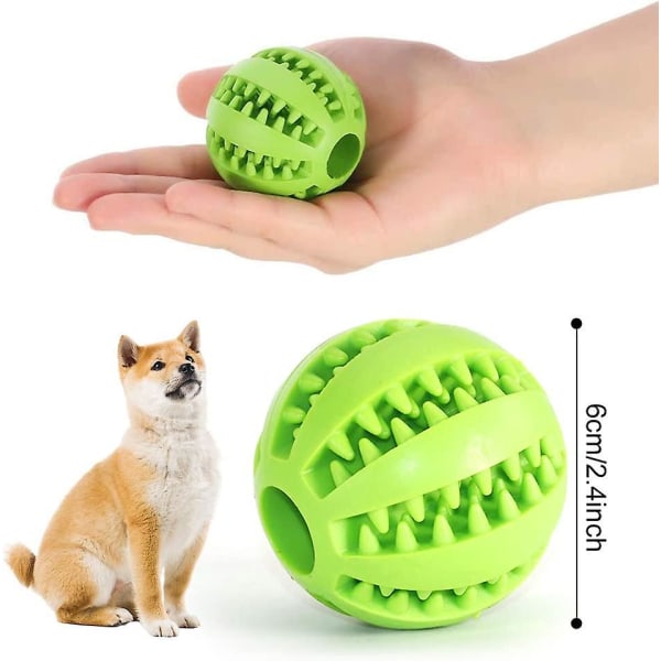 Hundleksak Bollarhund Gummi Tuggboll Rena tänder Giftfri Bittålig Toyinteractive Iq Pussel Träningsleksaksboll för liten medelstor hund